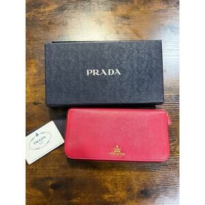 Prada Saffiano Zip-Around Wallet